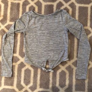 AEO Soft and Sexy Striped Longsleeve with Tie